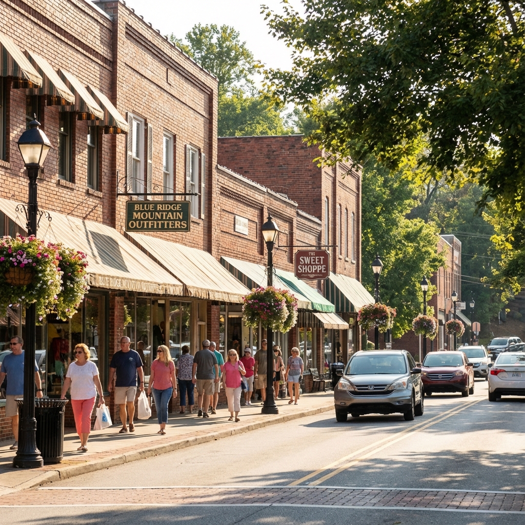 Downtown Blue Ridge shops